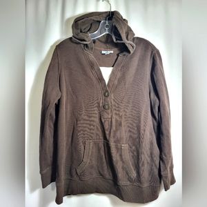 Essentials brown knit hoodie women's 14 /16W  #1696
